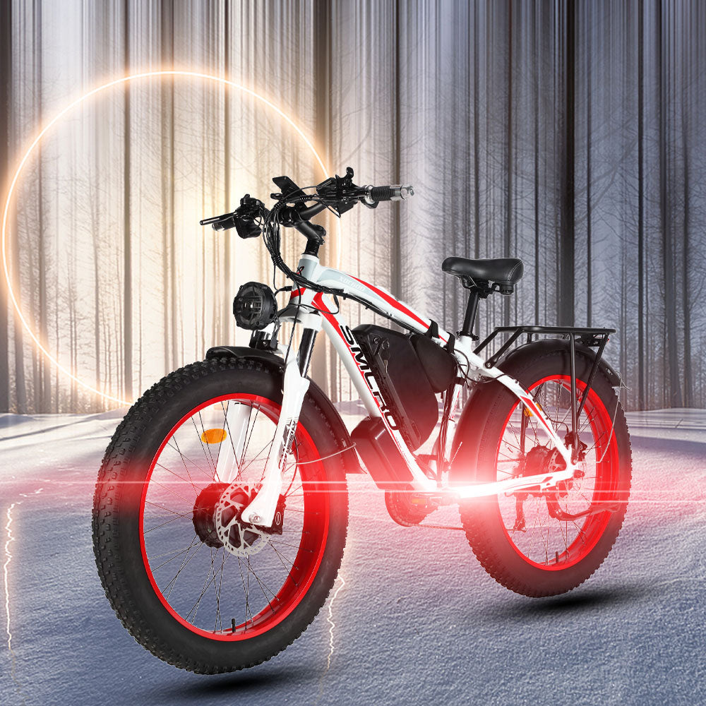 (USA Stock)SMLRO XDC600 Plus Dual Motors Electric Bike |  3000W 52V 30Ah | Hydralic Disc Brake
