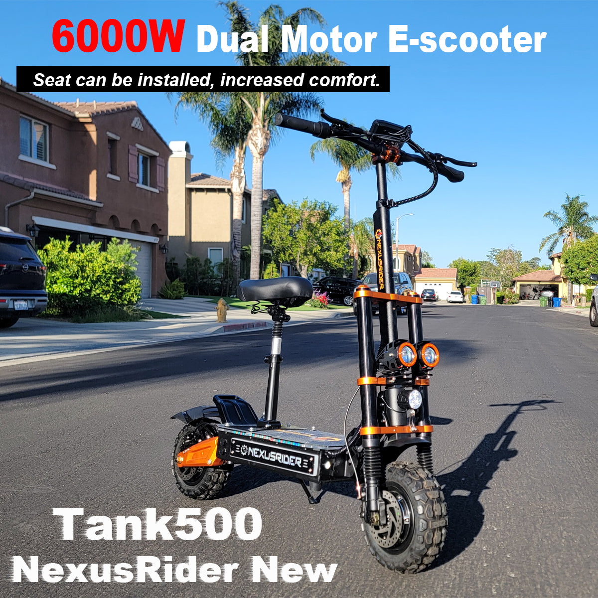 (USA Stock) NexusRider Tank500 6000W Electric Scooter