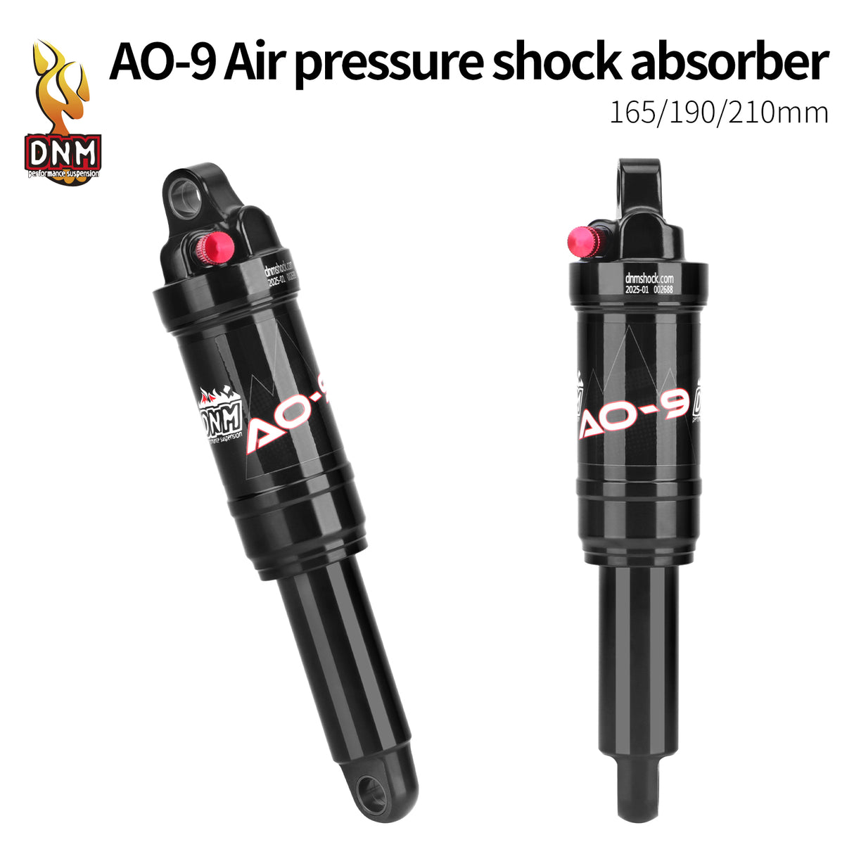 Original DNM Damping 3 System Mountain Bike Air Rear Shock Air Pressure Adjustable Hard-anodized AL- 6061 Shock Body