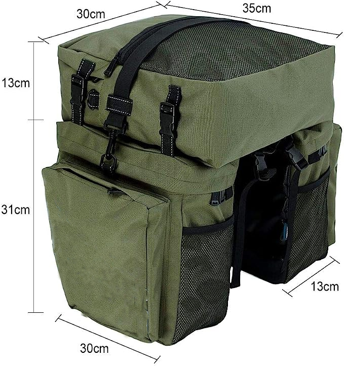 SMLRO ebike applicable bag, waterproof 37L large capacity, can be placed on the rear rack of the ebike