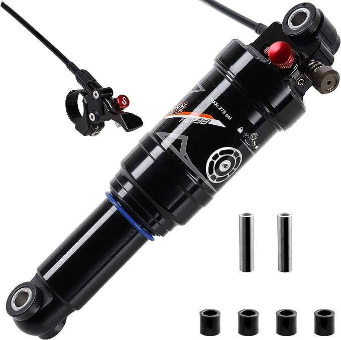 Original DNM Mountain Bike Bicycle Air Rear Shock - Rebound - Manual or Remote Lockout - Adjustable Air Pressure