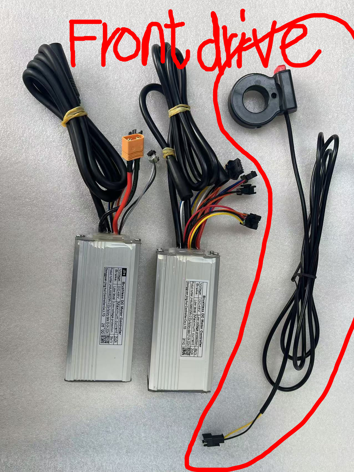 EBIKE Control Buttons: Headlight/Horn/Turn Signals, Front drive switch & Speed Adjust (+/-) for Electric Bikes