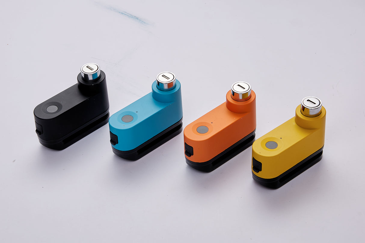 Bike Fingerprint Alarm Dic Lock | USB Rechargeable | 120dB Alarm | IP65 Waterproof