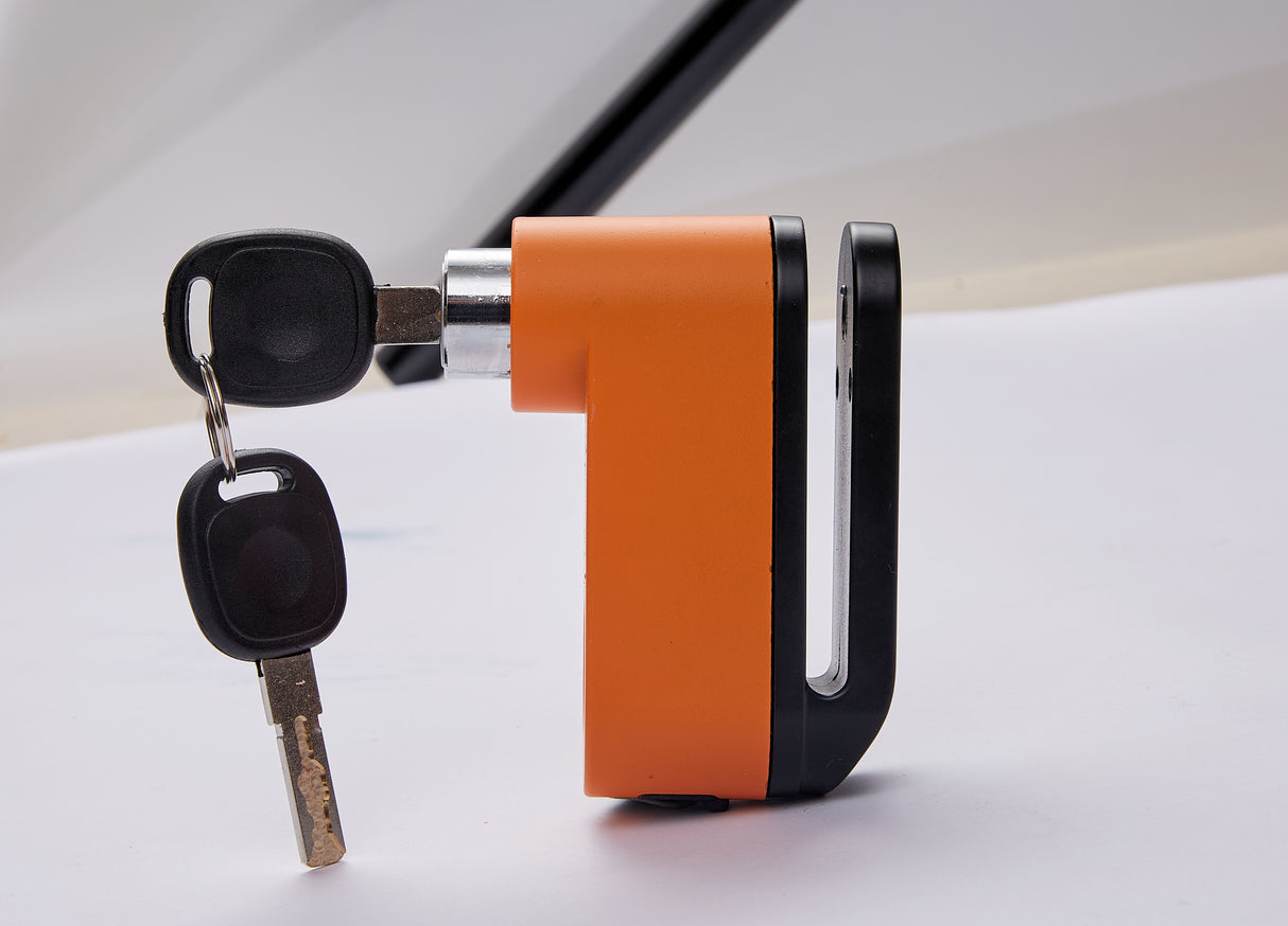 Bike Fingerprint Alarm Dic Lock | USB Rechargeable | 120dB Alarm | IP65 Waterproof