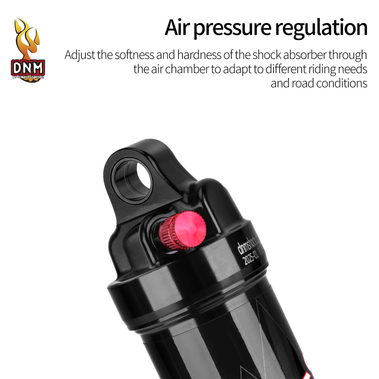 Original DNM Damping 3 System Mountain Bike Air Rear Shock Air Pressure Adjustable Hard-anodized AL- 6061 Shock Body
