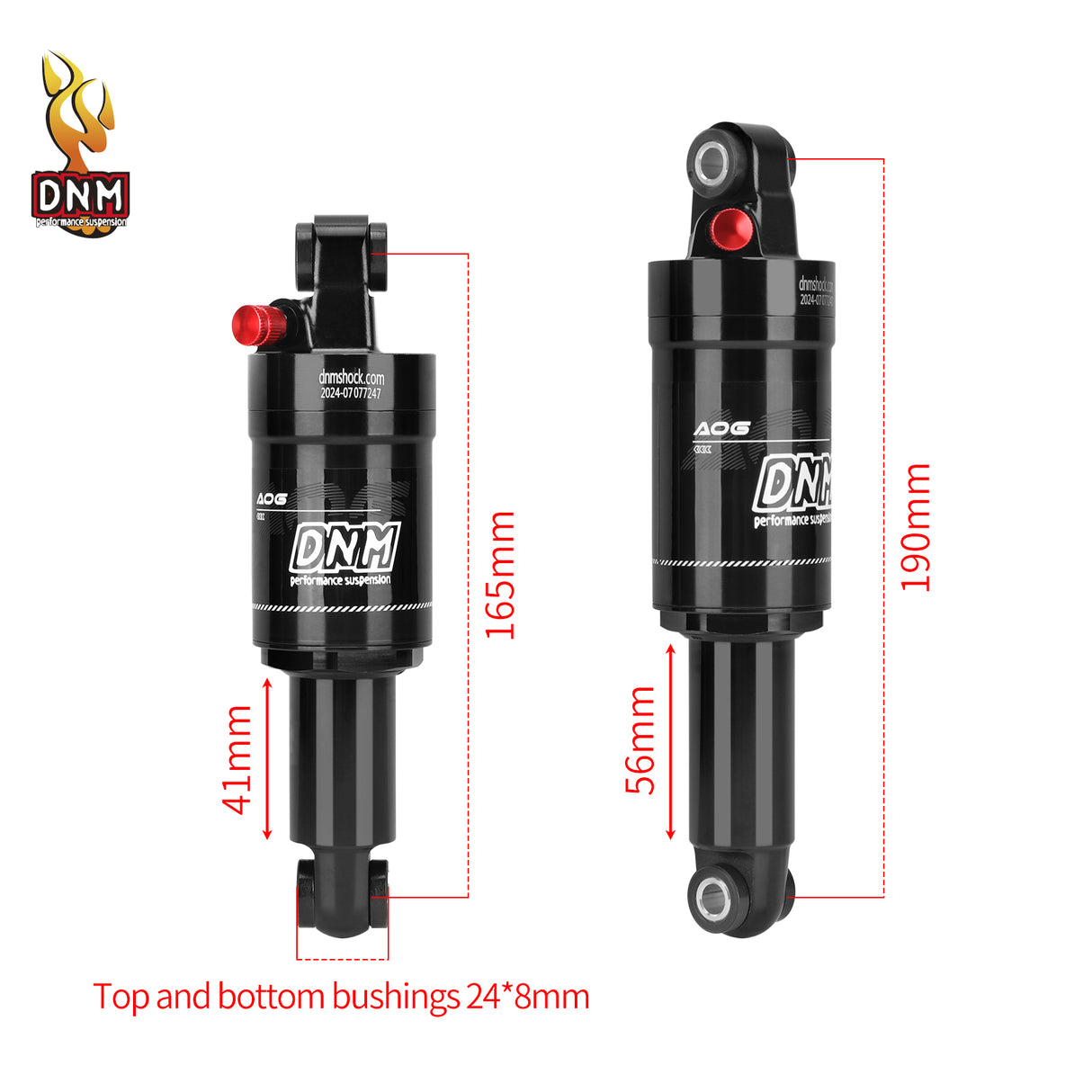 DNM AO-6 Air Pressure Adjustable Shock Absorber For City Off-road Ebike