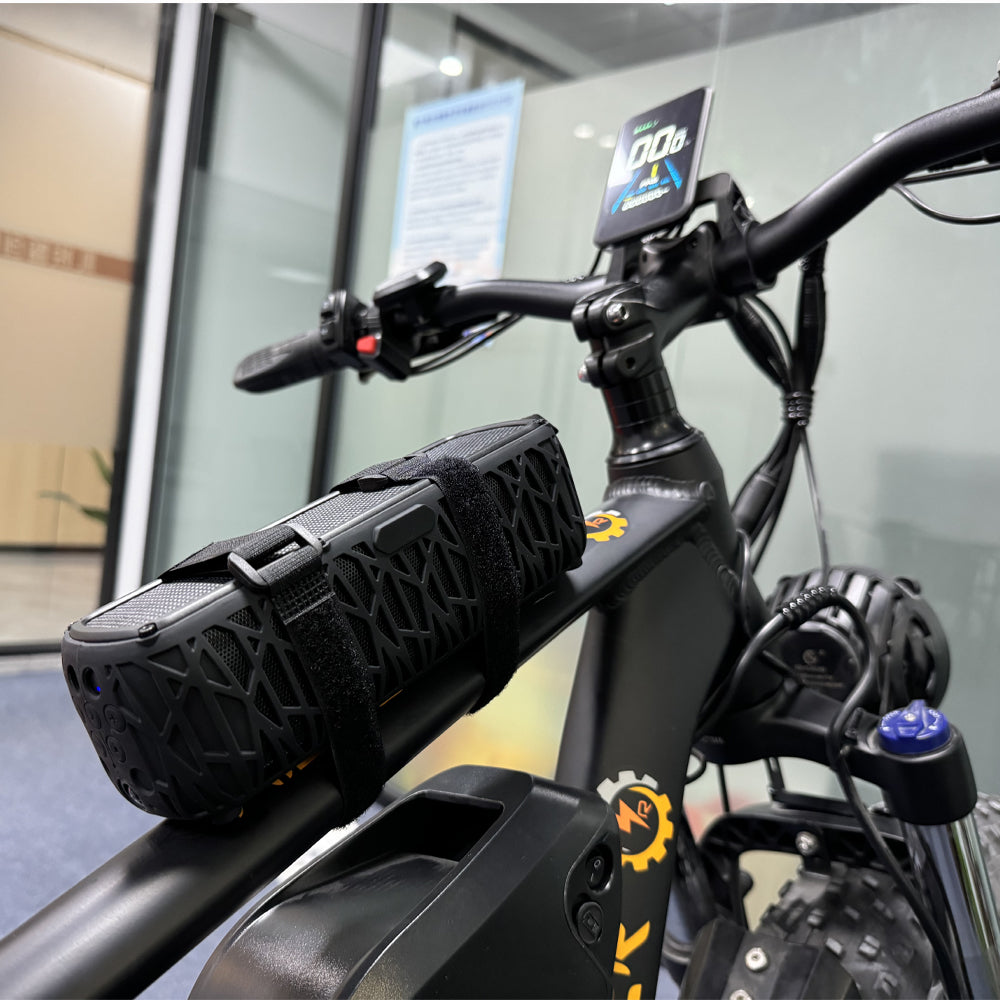 Bluetooth 5.1 Electric Bike Speakers with Solar Charging Lights - Super Loud, Portable, Ideal for Camping & Emergencies