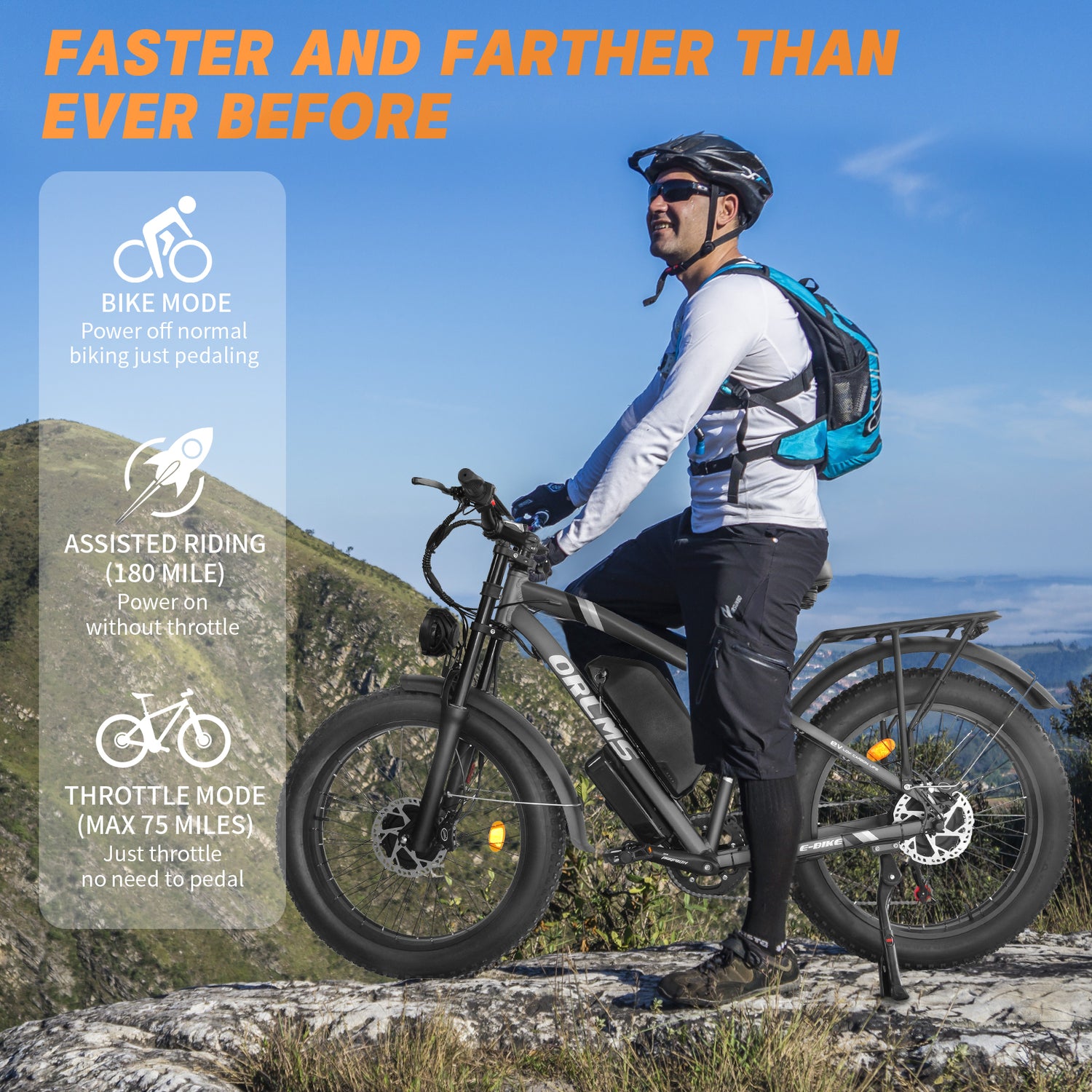 (USA Direct) MX500 Dual Motor E-Bike | 2000W 52V 25Ah | 24" Fat Tire Off-Road Electric Bike