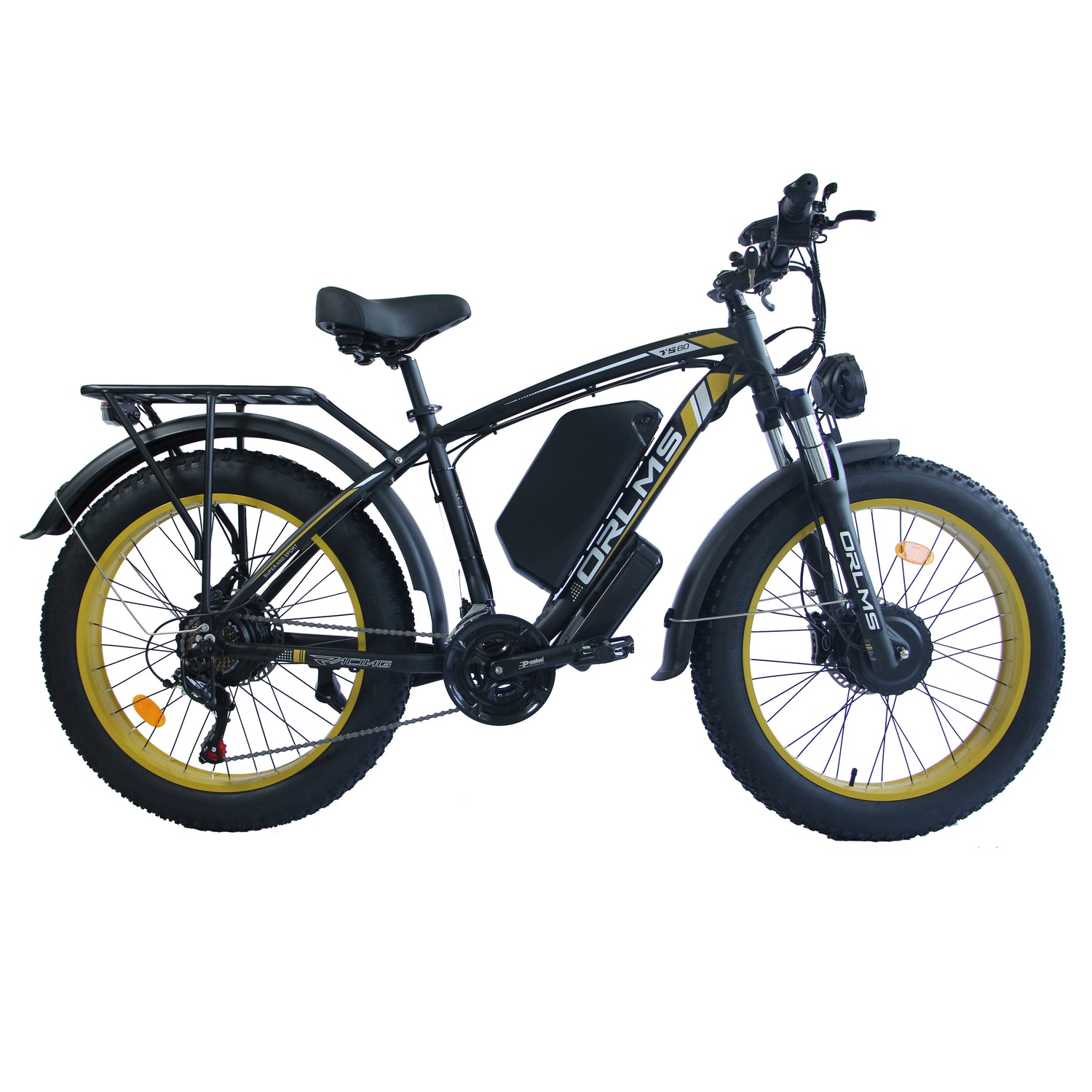 (USA Stock) ORLMS TS60 Peak 5000W 60V 25Ah Dual Motors 26*4” Fat Tire Electric Bike