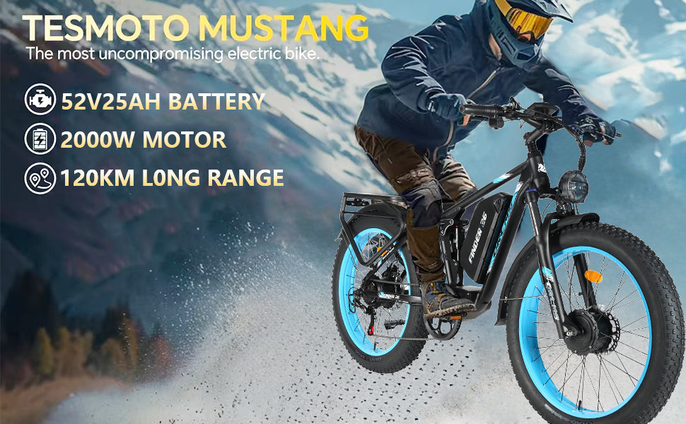 (EU Stock) FINDER 26 Dual Motors 2000W 52V 25AH Electric Bike