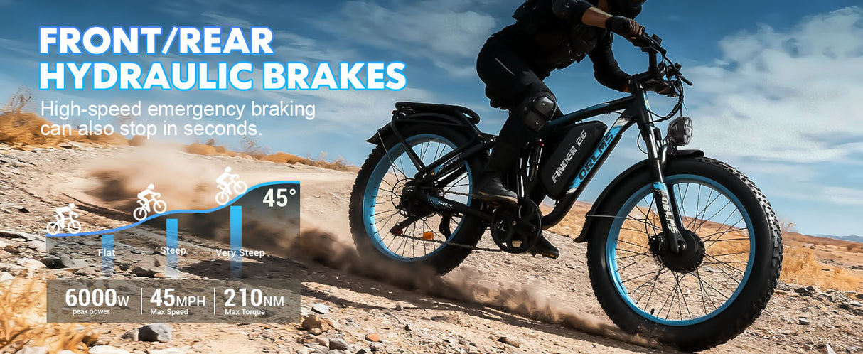 (USA Stock) FINDER 26 Dual Motors 2000W 60V 25AH Electric Bike