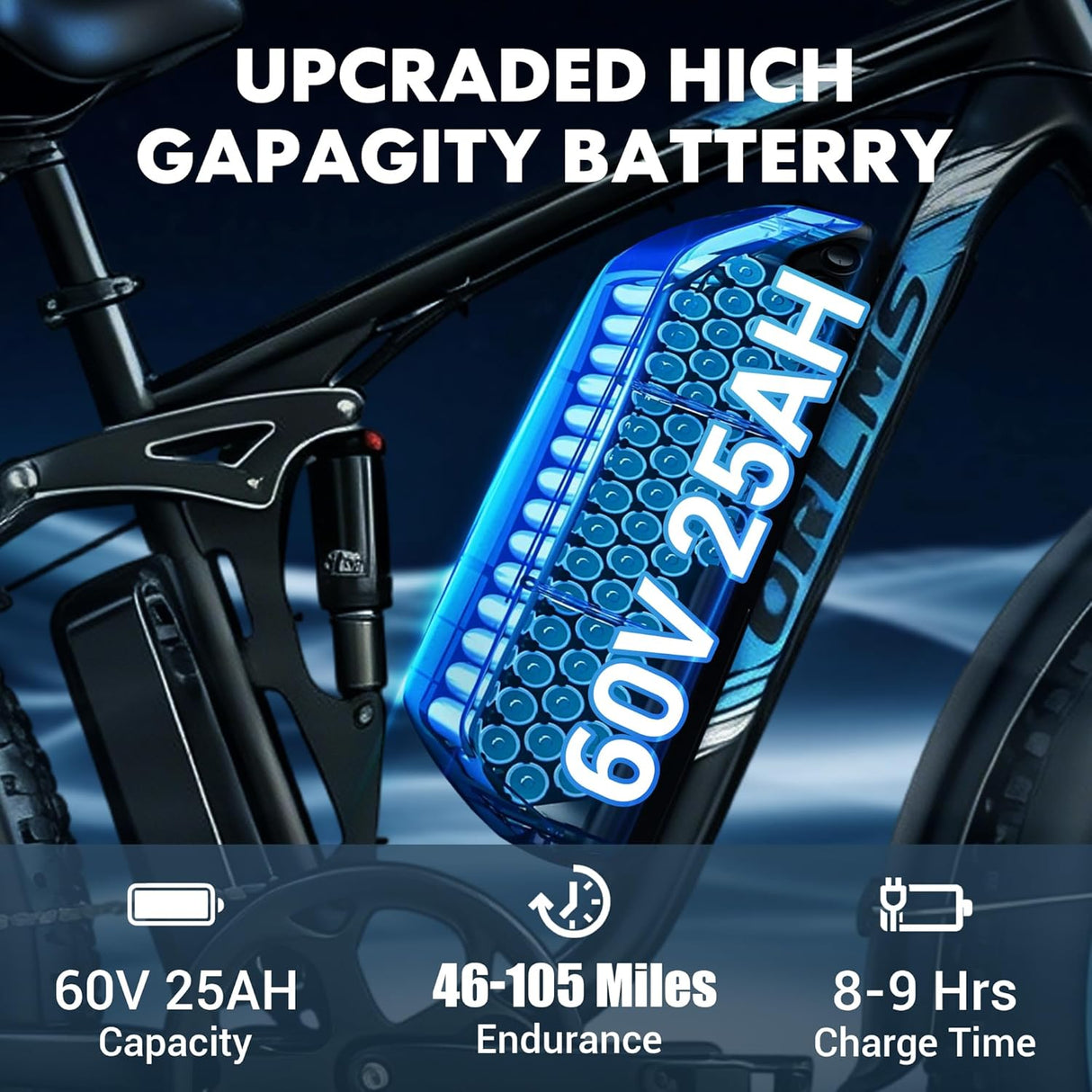 (USA Stock) FINDER 26 Dual Motors 2000W 60V 25AH Electric Bike