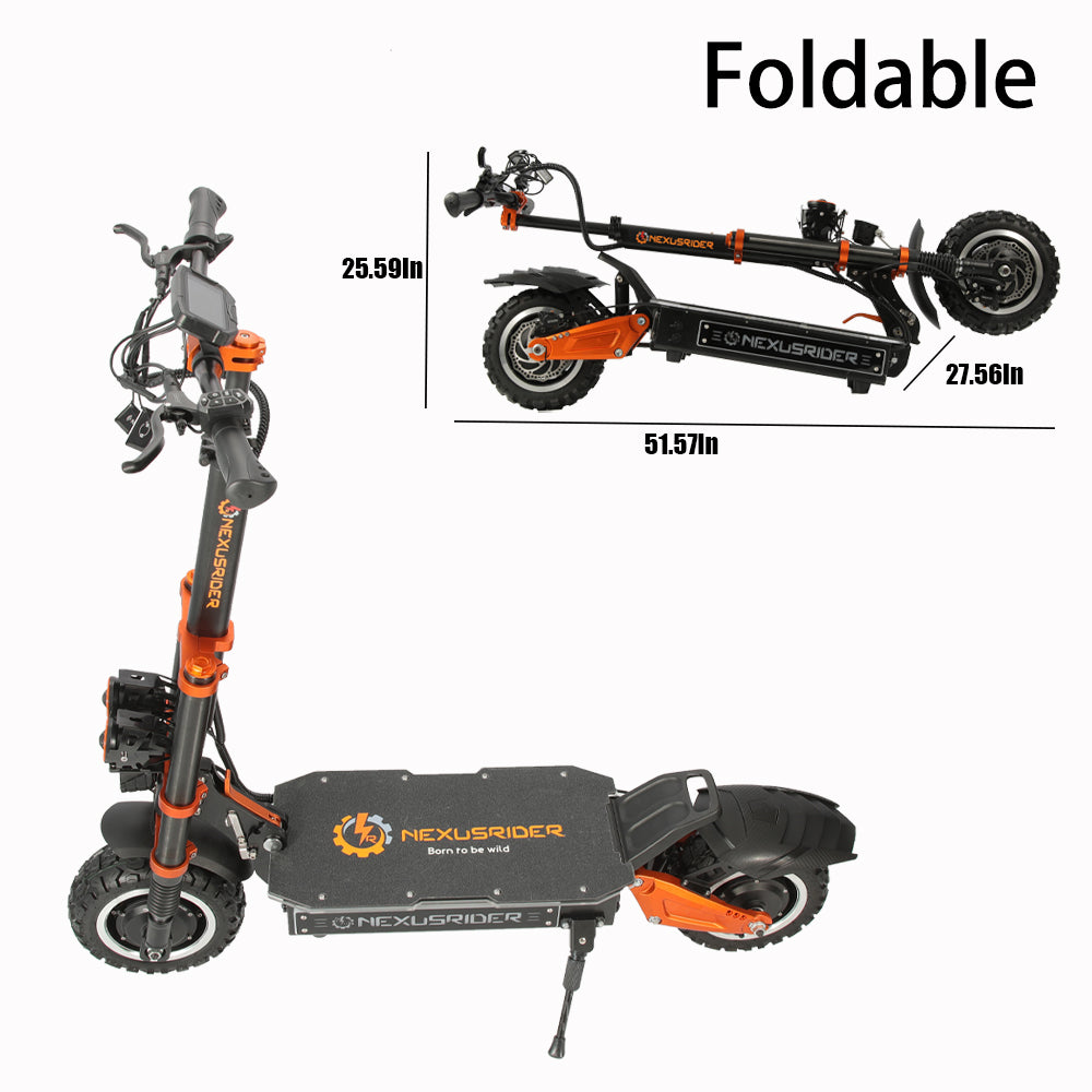 2025 NEWEST Electric Scooter High Power Dual Drive 6000W Motor, 53 MPH, 65 Mile Long Range Heavy Duty Electric Scooter, 11 Inch Tubeless Tire Road Tires Electric Scooter with Detachable Seat for Adults