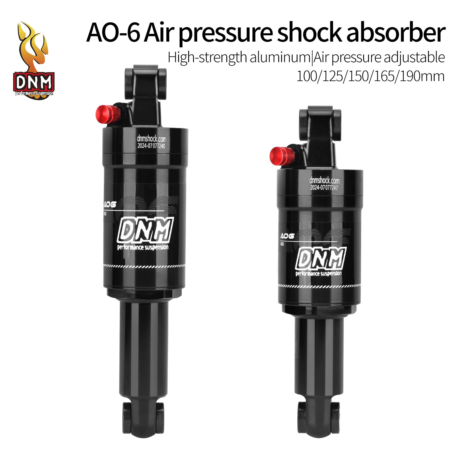 DNM AO-6 Air Pressure Adjustable Shock Absorber For City Off-road Ebik