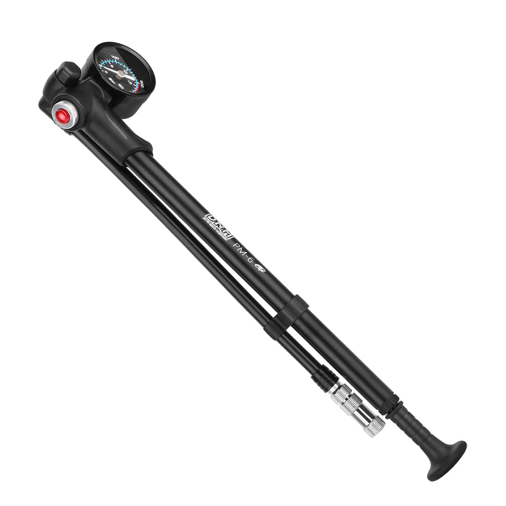 DNM DNM PM-1613 High Pressure 300 PSI(20 BAR) Max Front Fork & Rear Shock Suspension Portable Mini Pump with Air Bleed Button