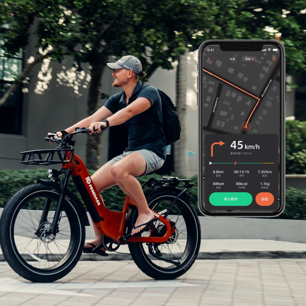 (EU Stokc) Freedare Eden 750W Bafang Motor 48V 20AH  Samsung Battery GPS 26*4 Fat Tire Mountain Ebike
