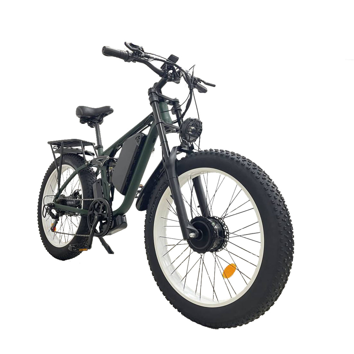 (Ship from China) SMLRO V3 PLUS Dual Motors Electric Bike | 2000W 48V 22.4AH | Hydralic Disc Brake | Green