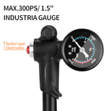 DNM DNM PM-1613 High Pressure 300 PSI(20 BAR) Max Front Fork & Rear Shock Suspension Portable Mini Pump with Air Bleed Button