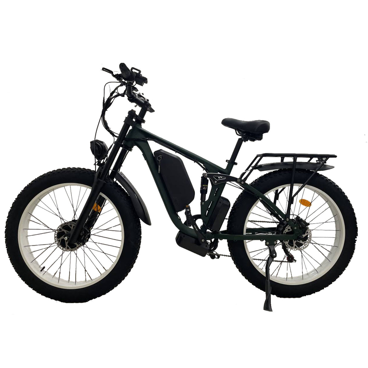 (Ship from China) SMLRO V3 PLUS Dual Motors Electric Bike | 2000W 48V 22.4AH | Hydralic Disc Brake | Green