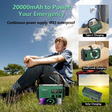 Condor 1 Emergency Hand crank Radio 20000mah USB Charger FM AM NOAA Weather Radio with Compass Lamp Solar Radio