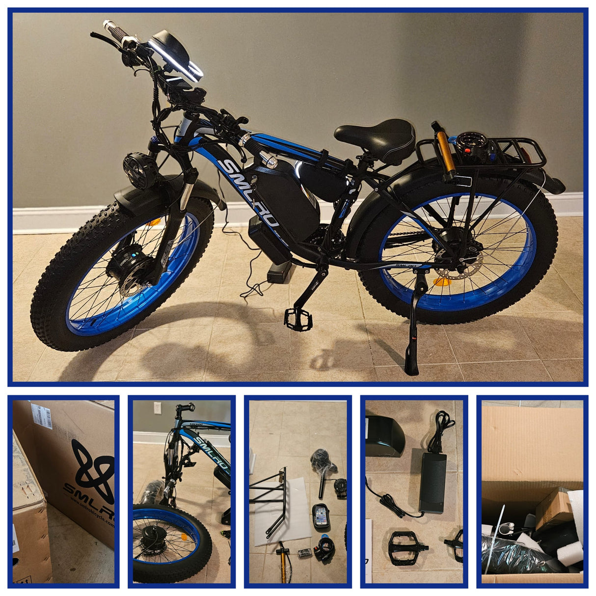 (USA Stock & Ship from China) SMLRO XDC600 Plus Dual Motors Electric Bike | Hydralic Disc Brake| All Black