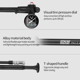 DNM DNM PM-1613 High Pressure 300 PSI(20 BAR) Max Front Fork & Rear Shock Suspension Portable Mini Pump with Air Bleed Button