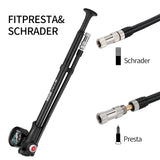 DNM DNM PM-1613 High Pressure 300 PSI(20 BAR) Max Front Fork & Rear Shock Suspension Portable Mini Pump with Air Bleed Button