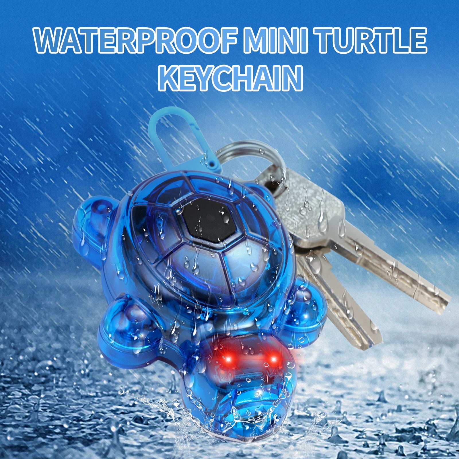 USA Stock)3PCS Set Turtle Keychain Flashlights, LED & SOS