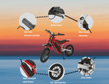 (Ship from China) 36V Electric Dirt Bike for Kids Aged 5-16, 350W Disc Brake Electric Motorcycle Ebike, Maxium Speed 22mph, 3 Speed Settings, Safe Disc Brakes, 16IN Off-Road Tires