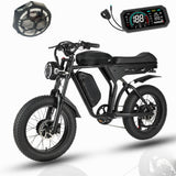 (USA Stock)SMLRO U8 PLUS Dual Motor & Dual Battery 20*4 Inch Tires Electric Bike With Motor Switch| 2000W(Peak 3000W) 48V 19.2Ah & 21Ah|Hydralic Disc Brake