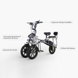 Afreda S6 | Europe’s Favorite 1s Fold Reverse 3-Wheeler – All-Terrain Electric Trike