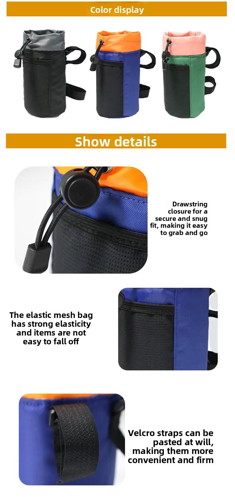 Insulated Bike Water Bottle Bag – 2-in-1 Handlebar Pouch & Crossbody Sling