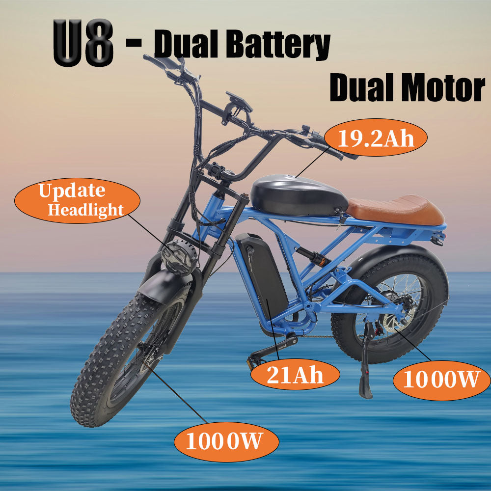 (Ship from China)SMLRO E5 Dual Motor & Dual Battery Electric Bike