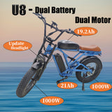 (Ship from China)SMLRO E5 Dual Motor & Dual Battery Electric Bike