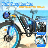 (USA Stock) FINDER 26 Dual Motors 2000W 60V 25AH Electric Bike