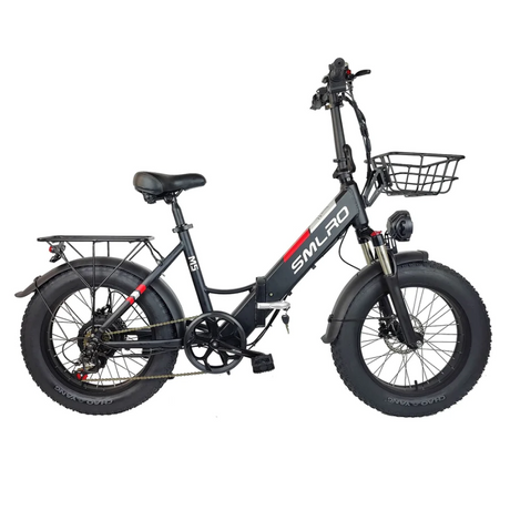 M5-black fat tire folding mountain ebike