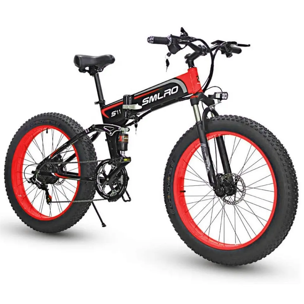 SMLRO S11 Full Suspension Folding Mountain Snow Bike 48V 1000W
