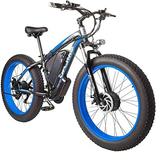 xdc600 plus dual-motor ebike black-blue