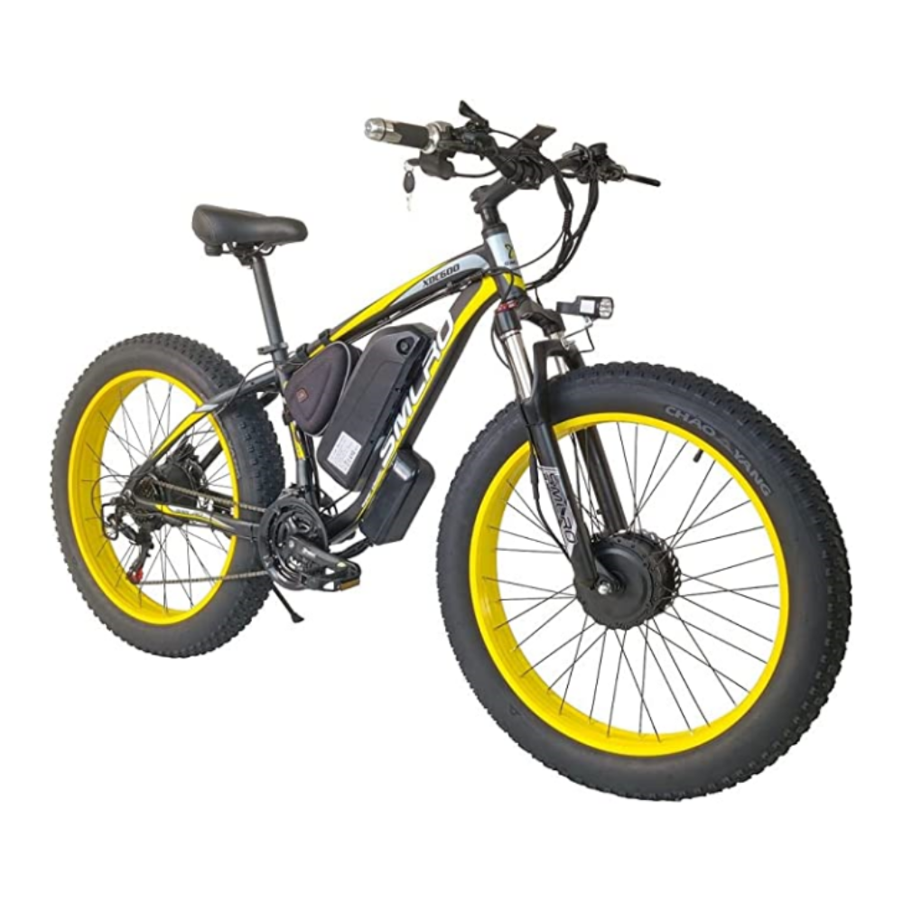 SMLRO XDC600 Plus Electric Bike | Dual Motors 2000W - Lemon Yellow – Smlro  Ebike Official