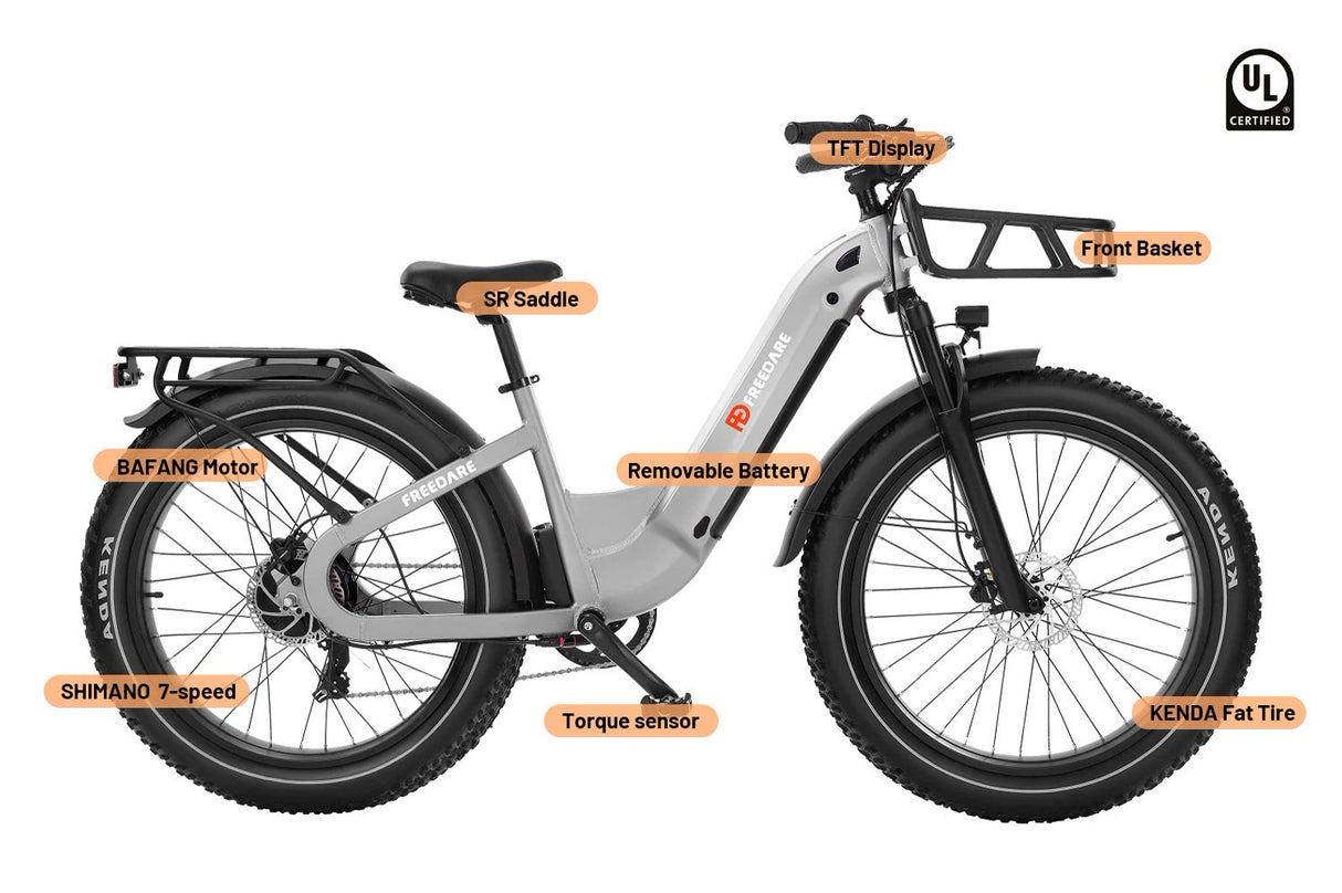 (EU Stock) Freedare Saiga 750W Bafang Motor 48V 20AH SamSung Battery APP Control Ebike